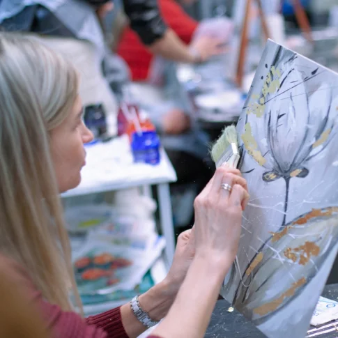 Мастер-класс по интерьерной картине с потальным золотом или с текстурной пастой